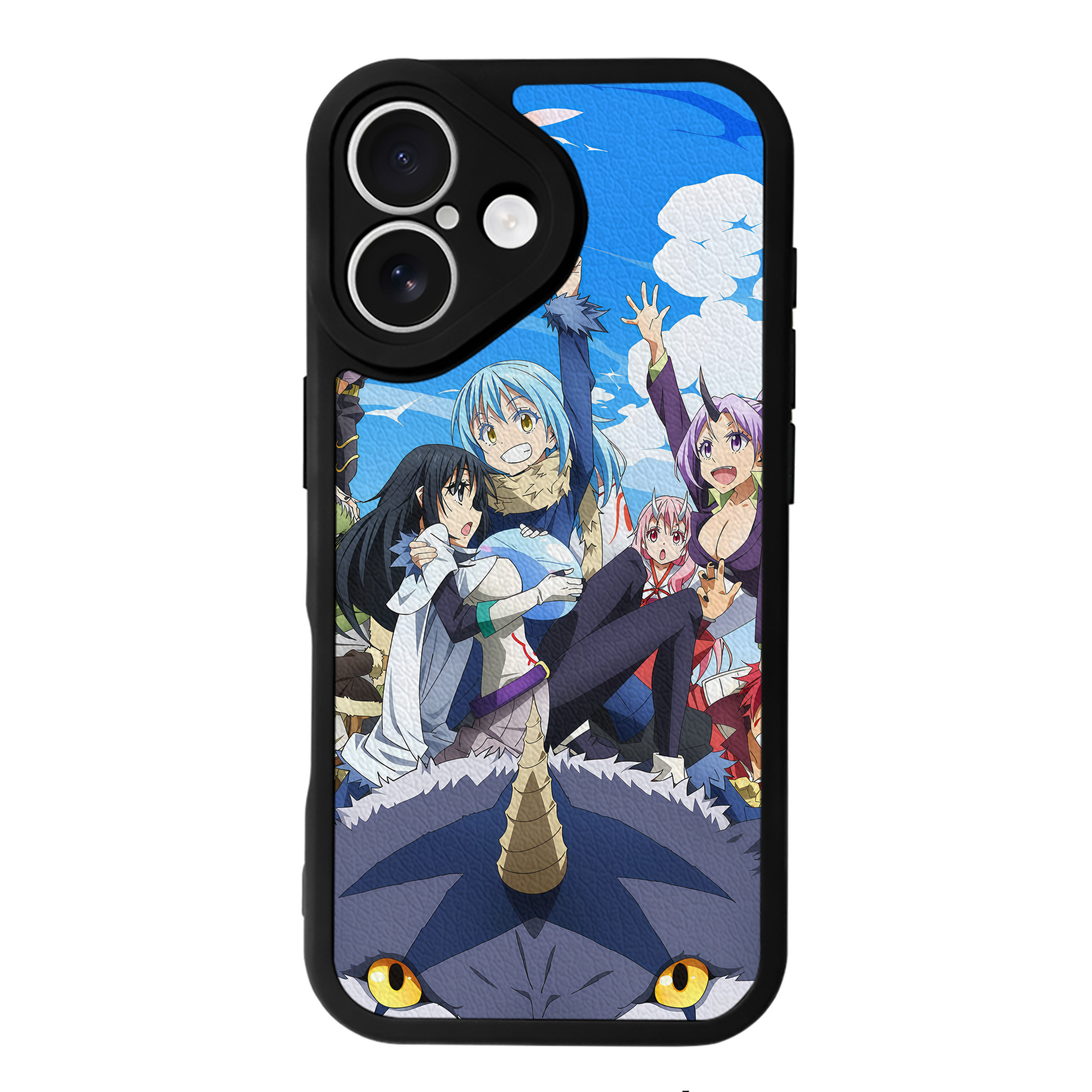 （画像用） 転スラ Regarding Reincarnated to Slime 【iPhone 16シリーズ対応】シリコンスマホケース（レザー調） 材質：シリコン